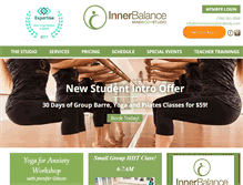 Tablet Screenshot of innerbalancemindbody.com